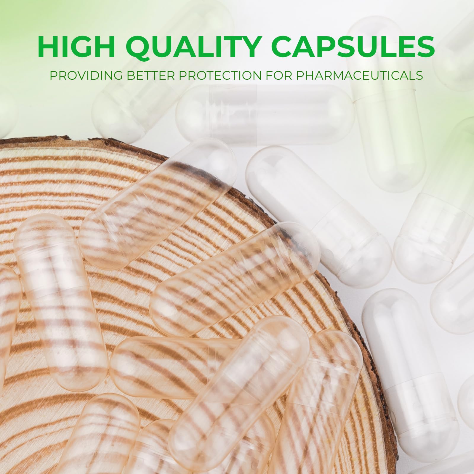 Angtai JN empty vegan capsules size 2 with filling scoops