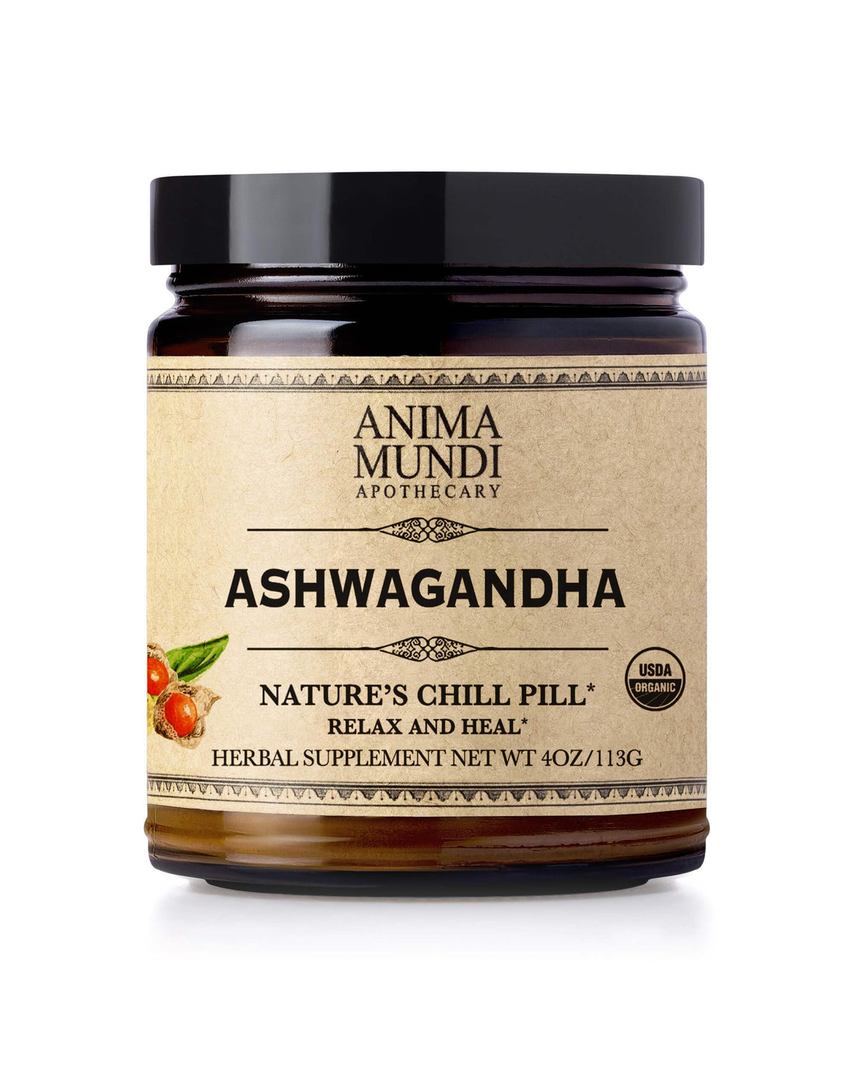 Anima Mundi Apothecary Ashwagandha Root Extract Powder front view