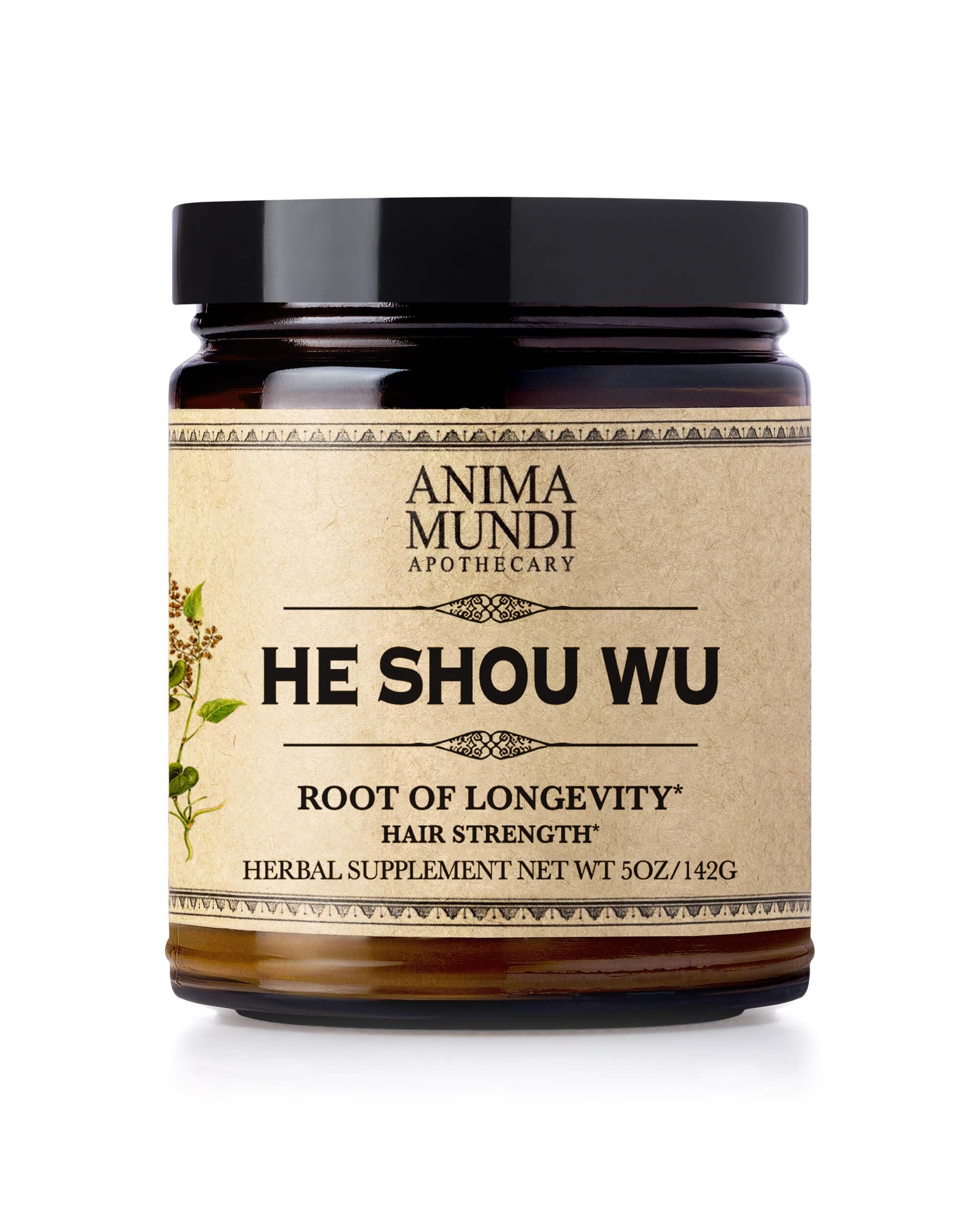 Anima Mundi He Shou Wu powdered herbal supplement front view 322g