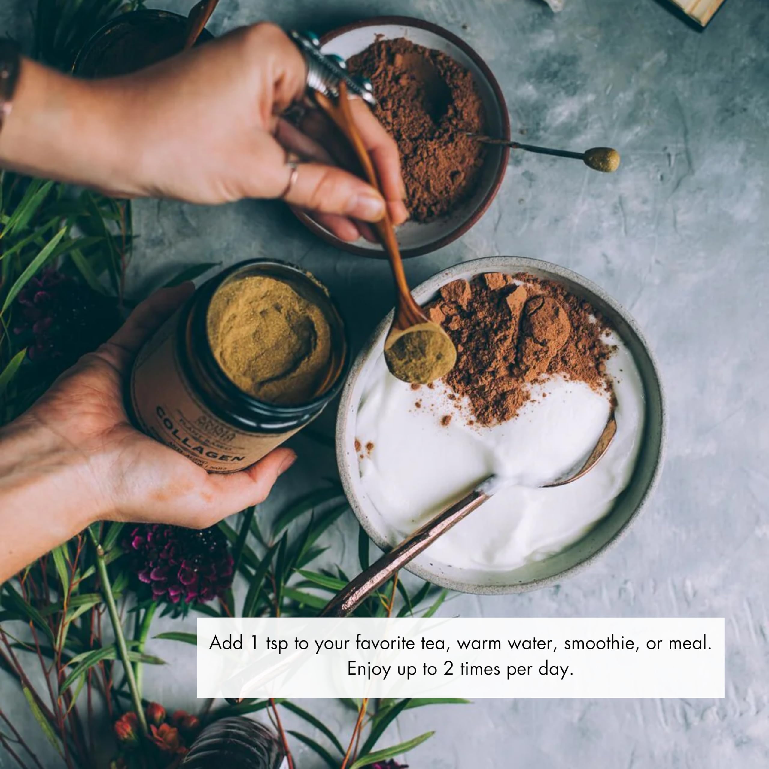 Anima Mundi Vegan Collagen Powder ingredients list close-up