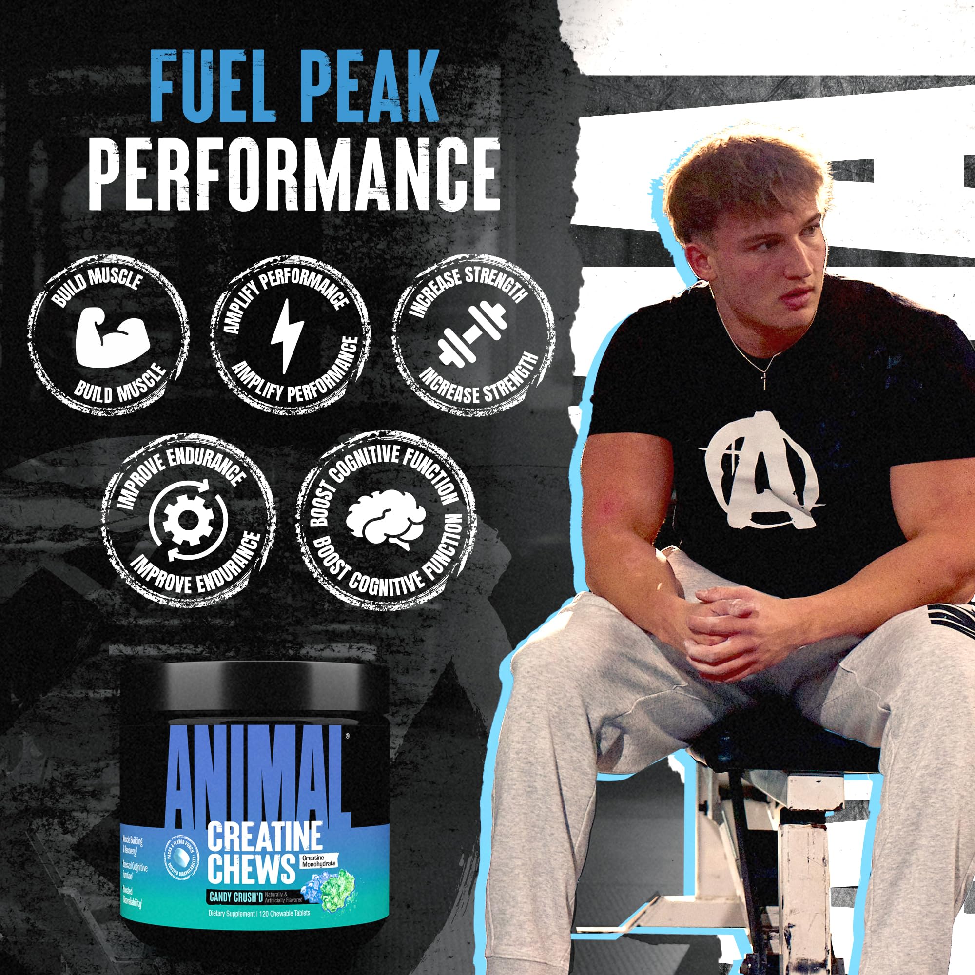 Animal Creatine Chews Candy Crush'd Flavor chewable tablets