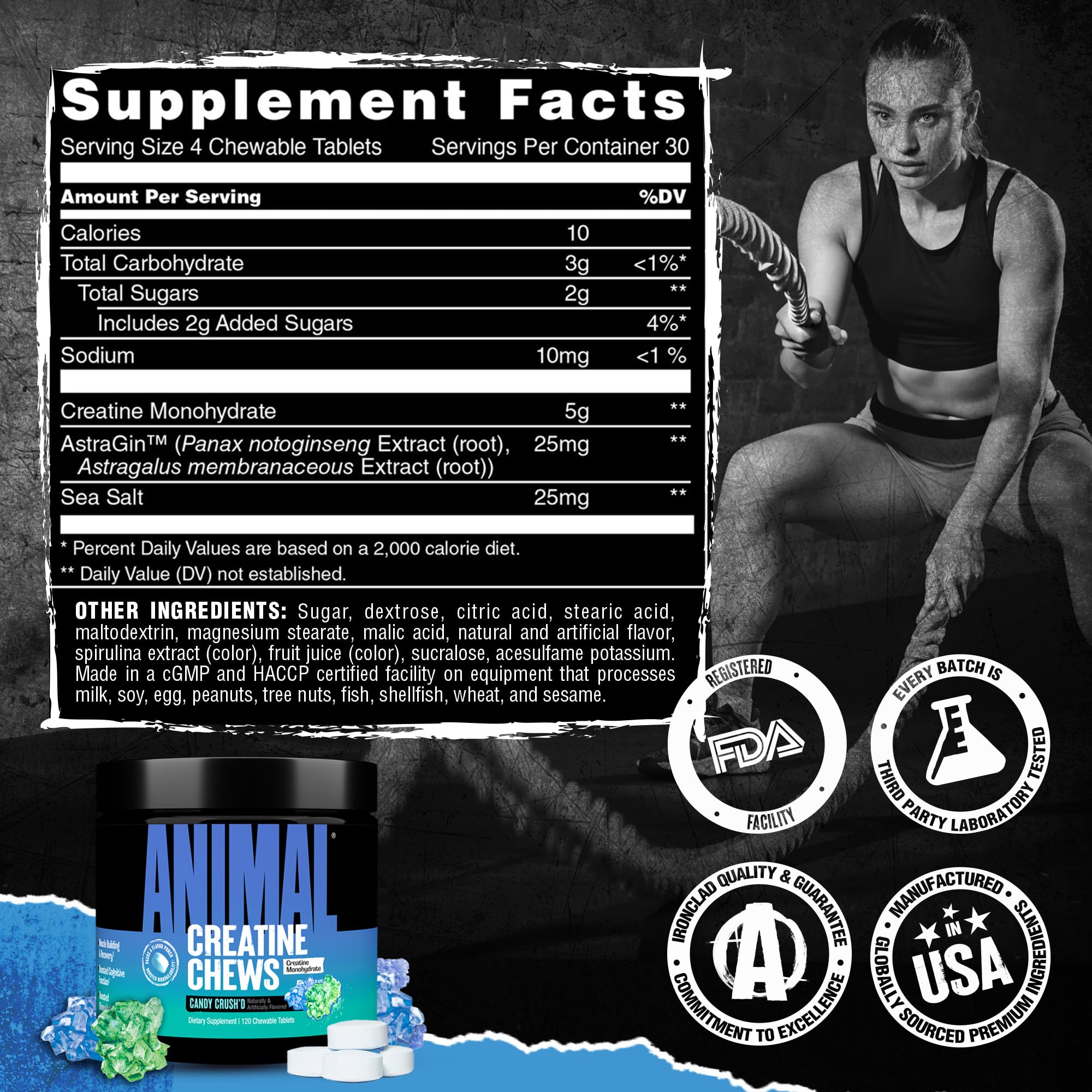Animal Creatine Chews Candy Crush'd Flavor close-up