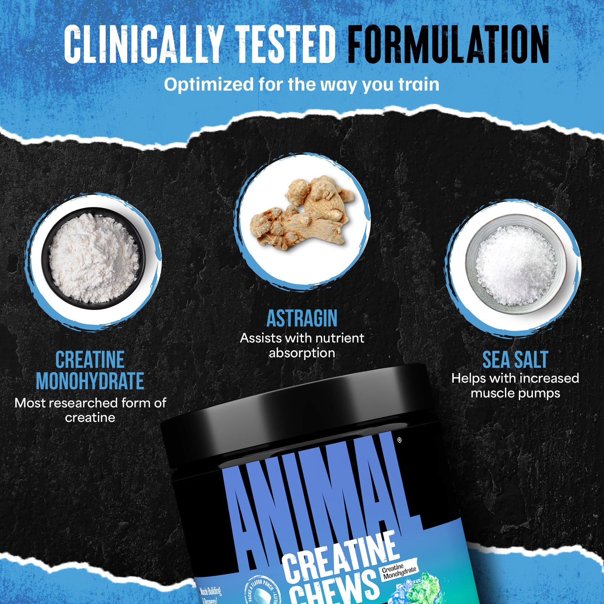 Animal Creatine Chews Candy Crush'd Flavor ingredients list