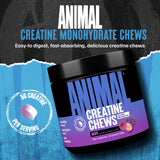 Animal Creatine Chews packaging with nutritional information