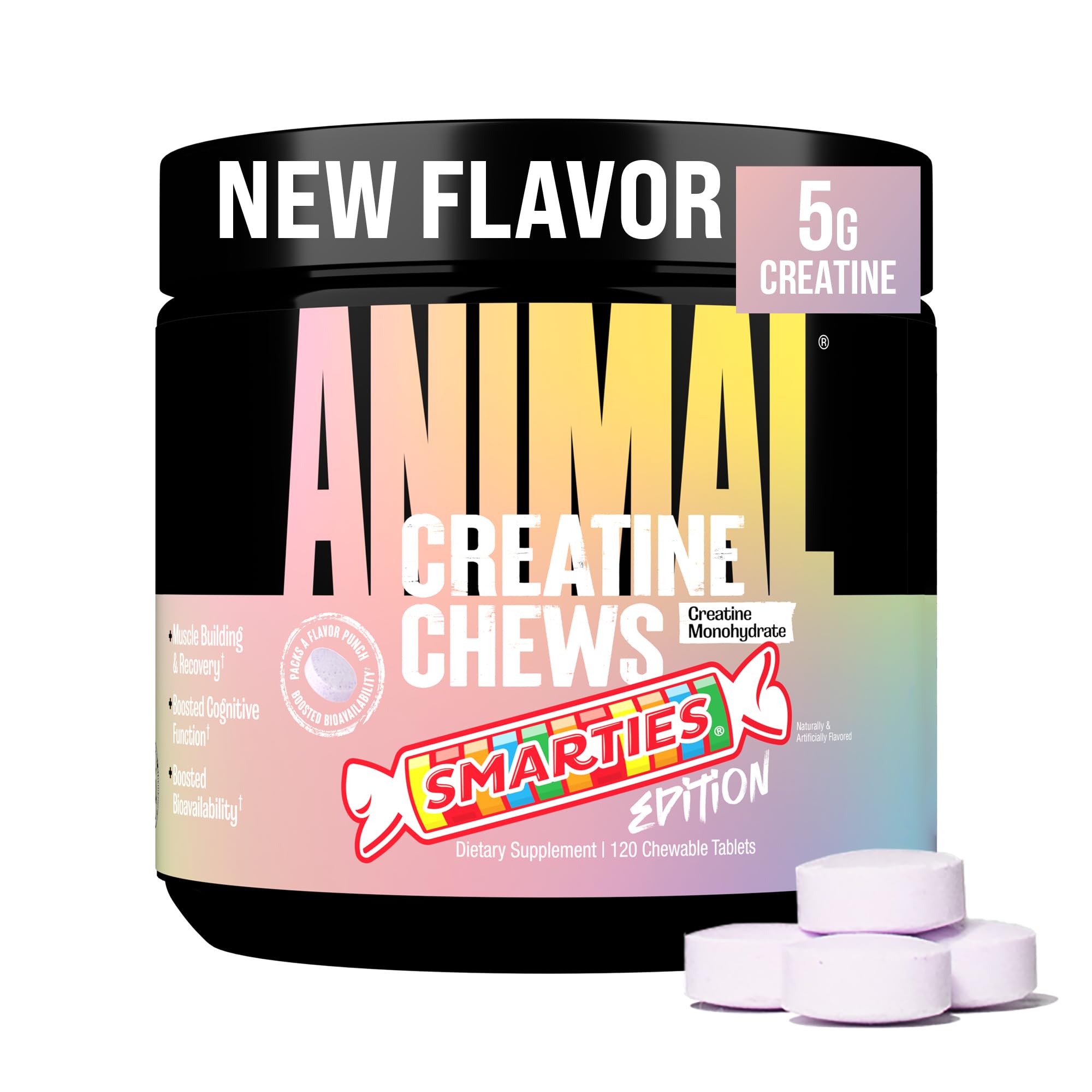 Animal Creatine Chews Smarties Edition packaging front view