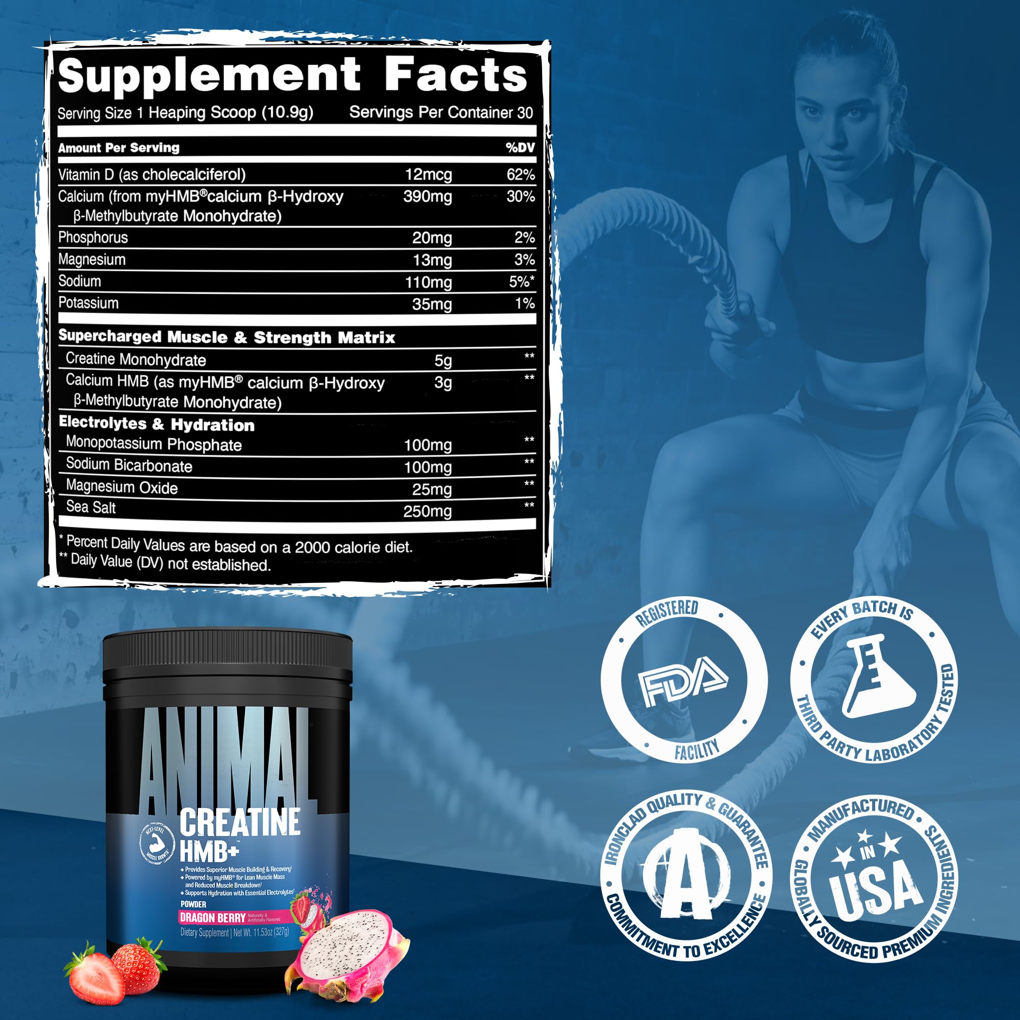 Animal Creatine HMB+ in a fitness setting