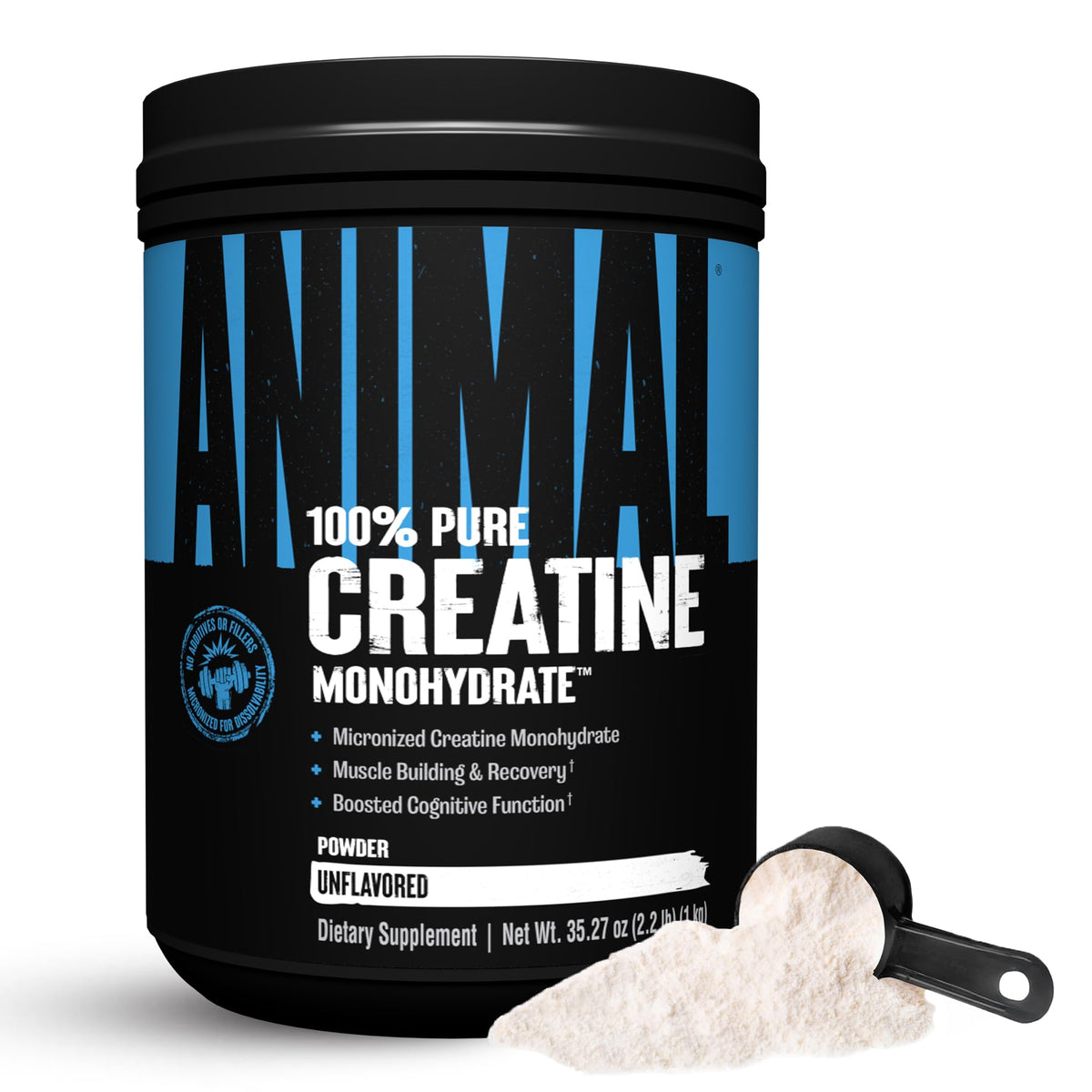 Animal Creatine Monohydrate Powder front view packaging
