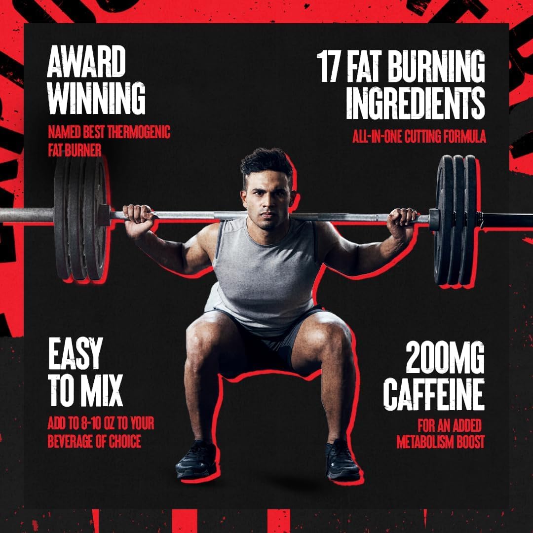 Animal Cuts Fat Burner Supplement 280g on a fitness background