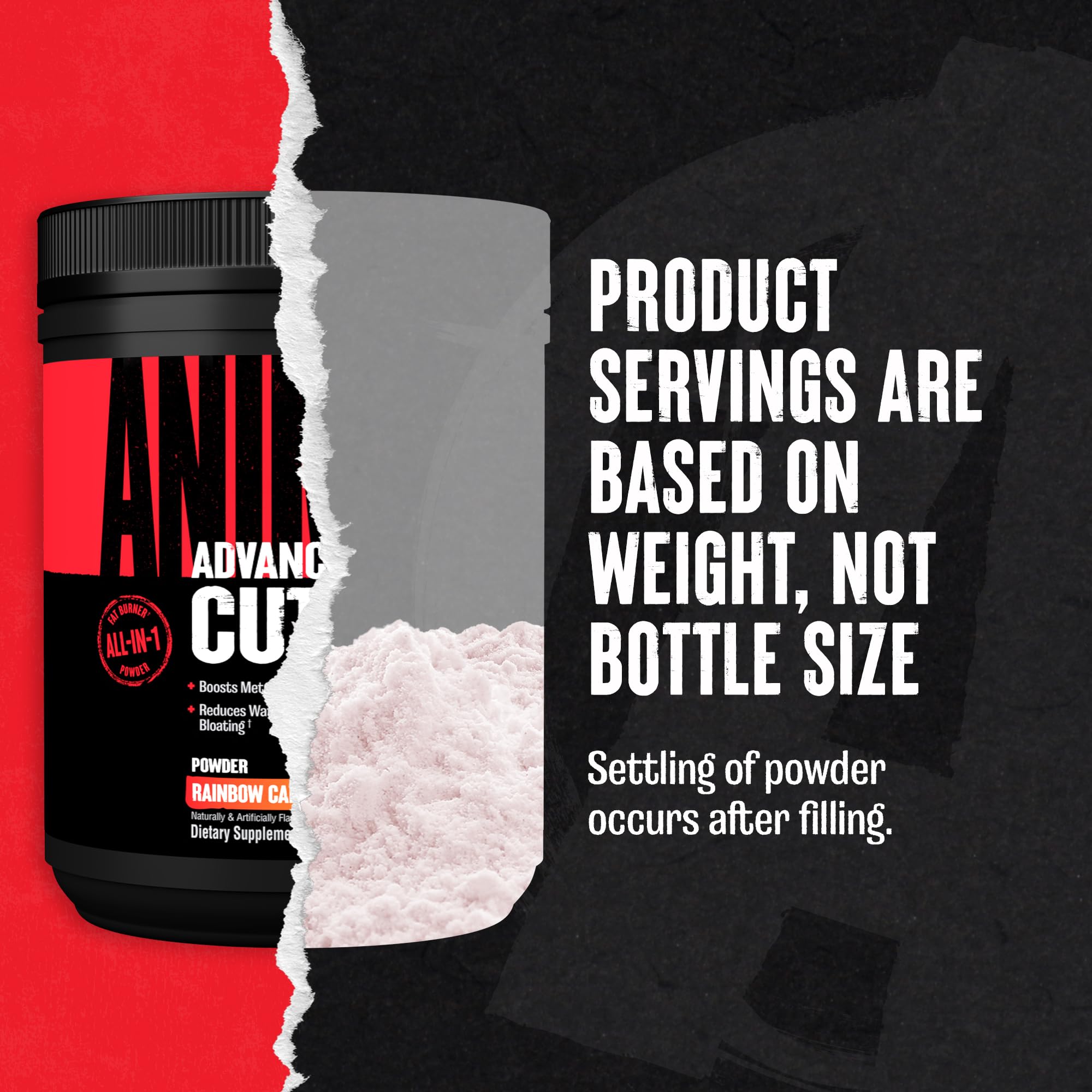 Animal Cuts Fat Burner Supplement 280g Rainbow Candy flavour side view
