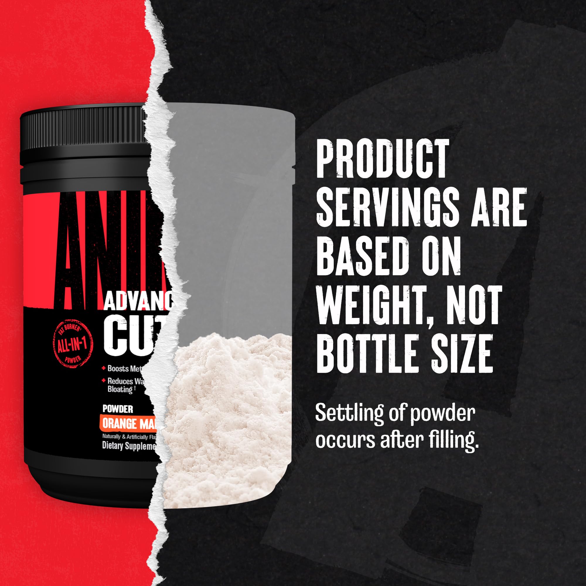 Animal Cuts Fat Burner Supplement 327g side view