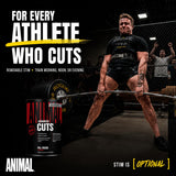 Animal Cuts fat burner supplement with a measuring scoop