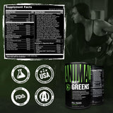 Animal Daily Greens supplement pack opened with capsules