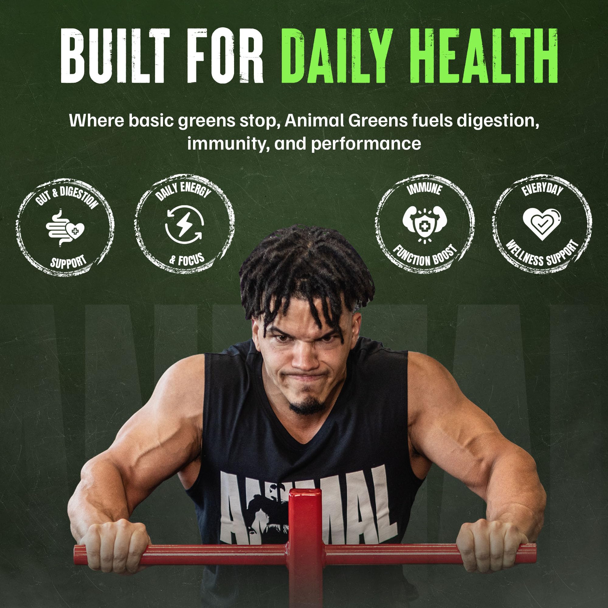 Animal Daily Greens supplement pack side view