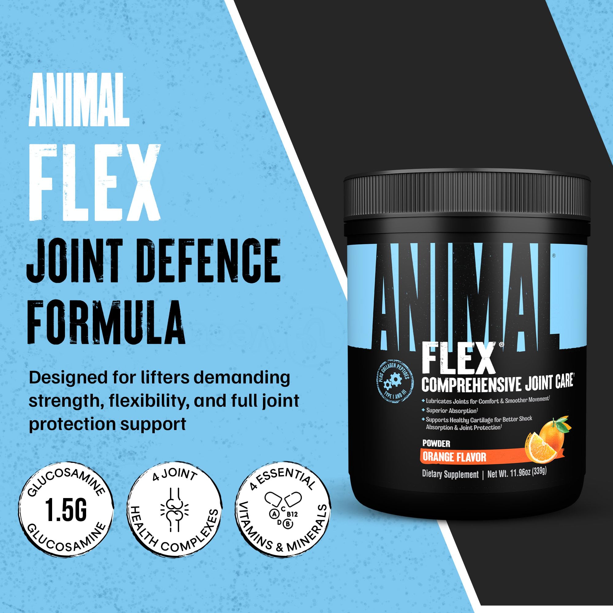 Animal Flex Joint Support Supplement 454g packaging
