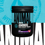 Animal Juiced Aminos 454g side view showing nutrition information