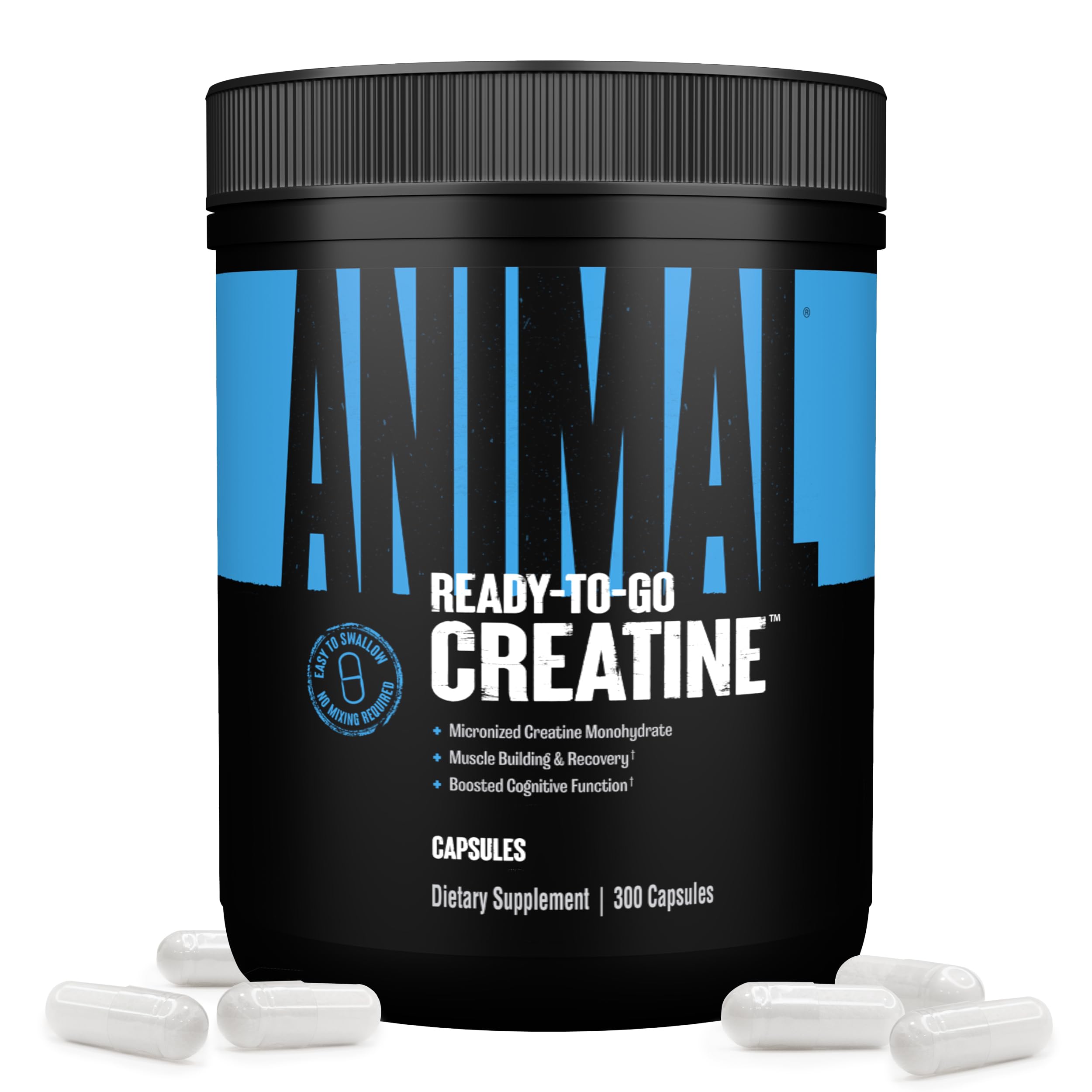 Animal Micronized Creatine Capsules 300 Count front view