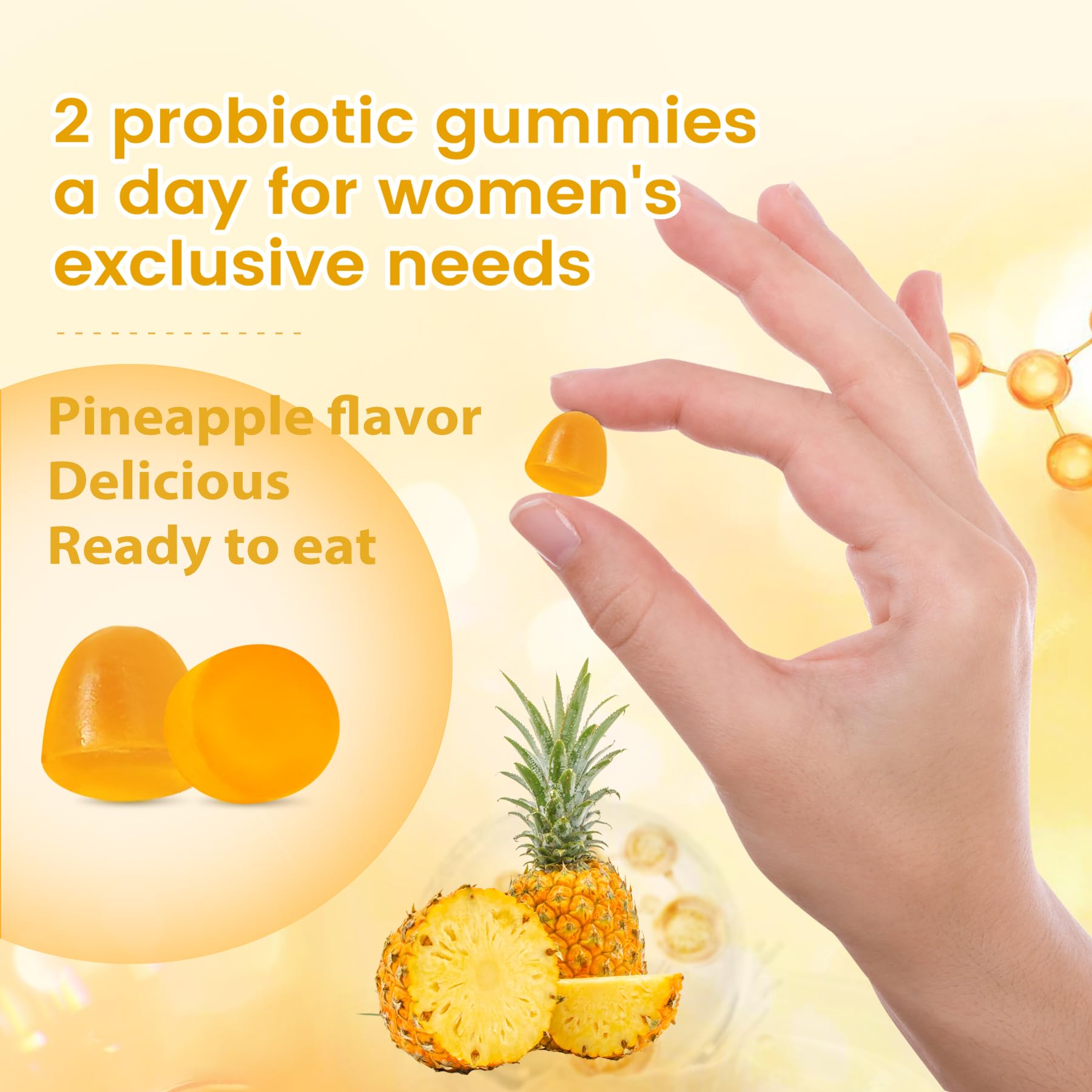 Anngola Probiotic Gummies on a kitchen counter