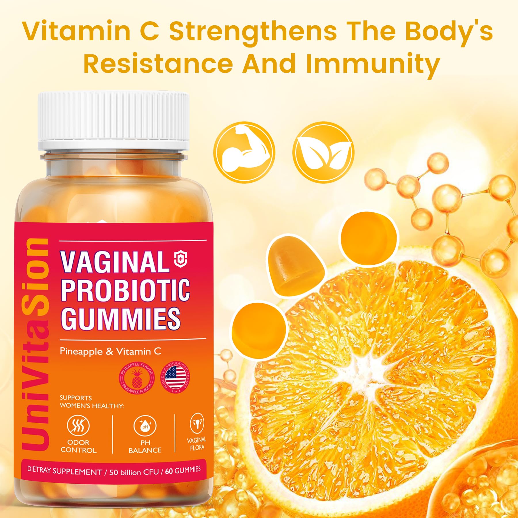 Anngola Probiotic Gummies with a hand holding the bottle