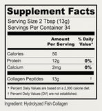 Anthony's Hydrolyzed Fish Collagen 454g back view