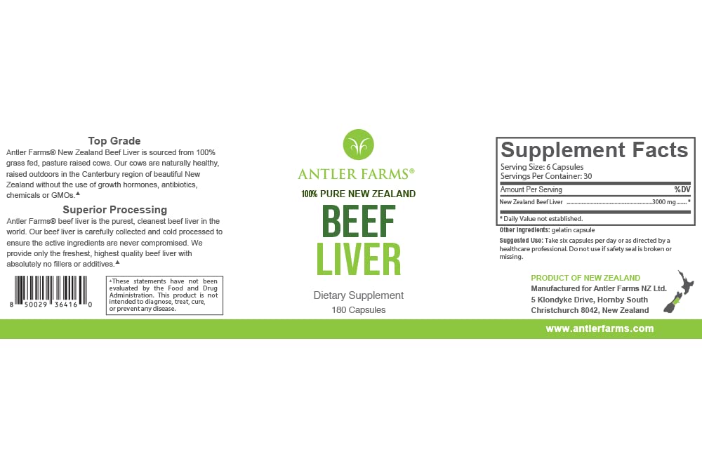 Antler Farms Beef Liver Extract 181g packaging