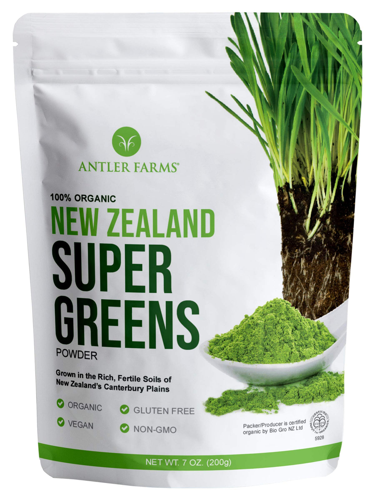 Antler Farms Chlorella 200g packaging front view