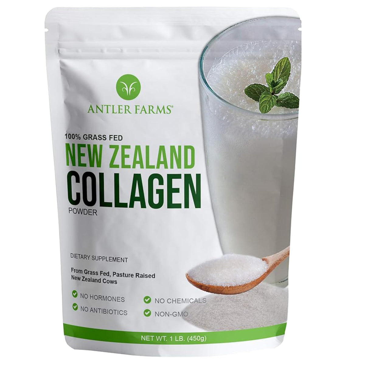Antler Farms Collagen Powder 431g front view packaging