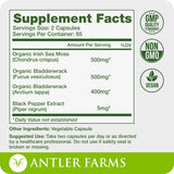 Antler Farms Sea Moss Complex ingredients list