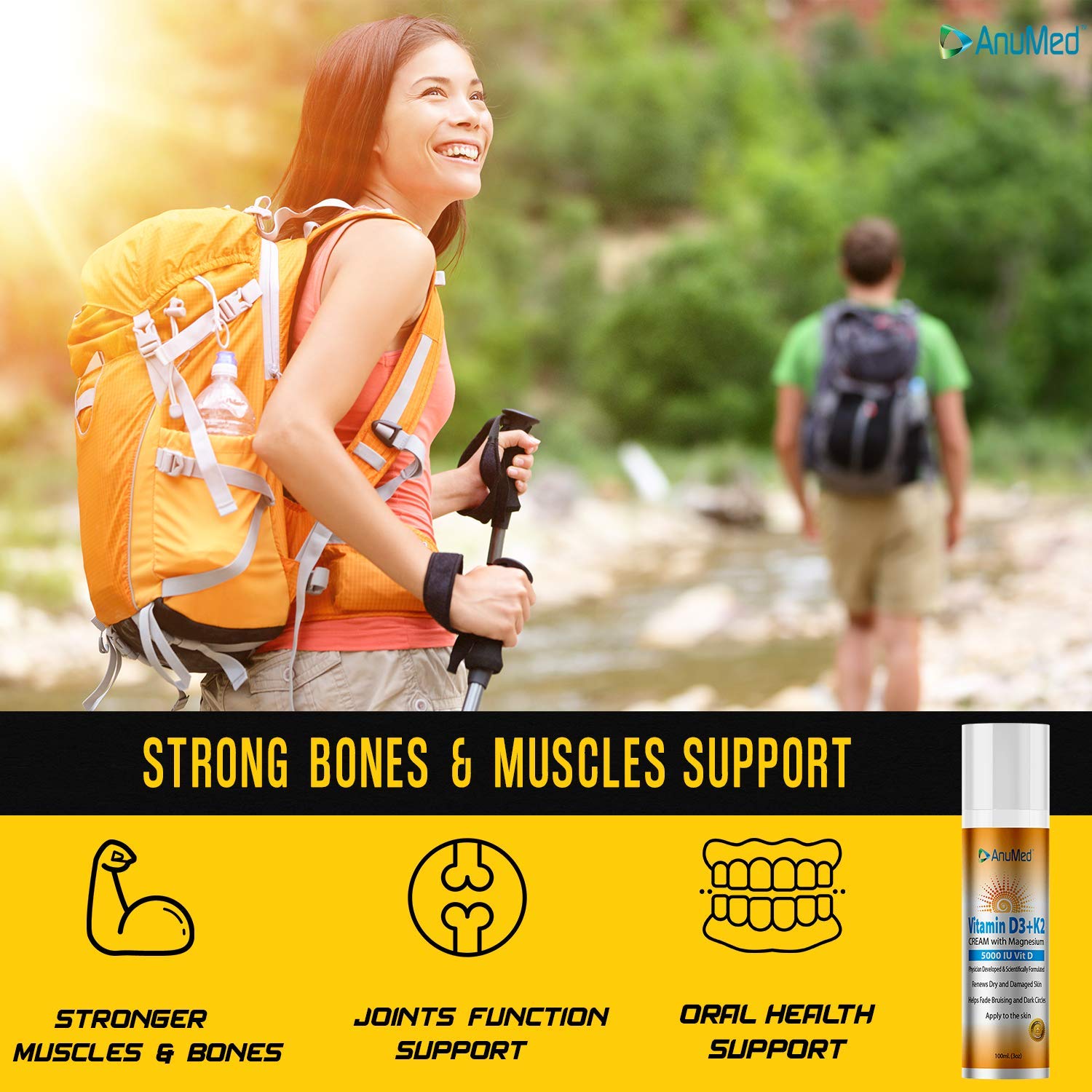 AnuMed International Vitamin D3 + K2 Cream 127g ingredients list
