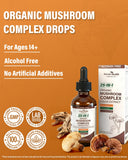 Anven Health 25-in-1 Mushroom Complex Liquid Tincture on a wooden table