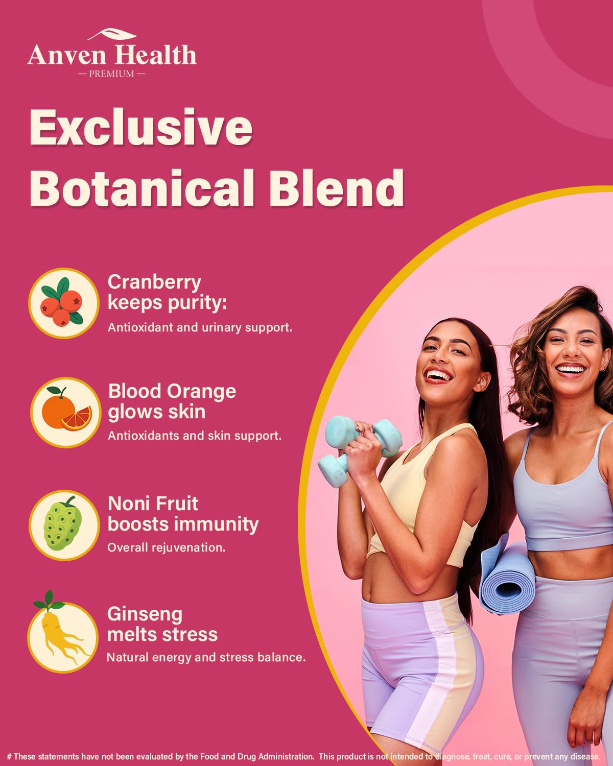 Anven Health Probiotics bottle with a measuring spoon