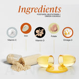 ANYA Postnatal Multivitamin softgel capsules in a bowl