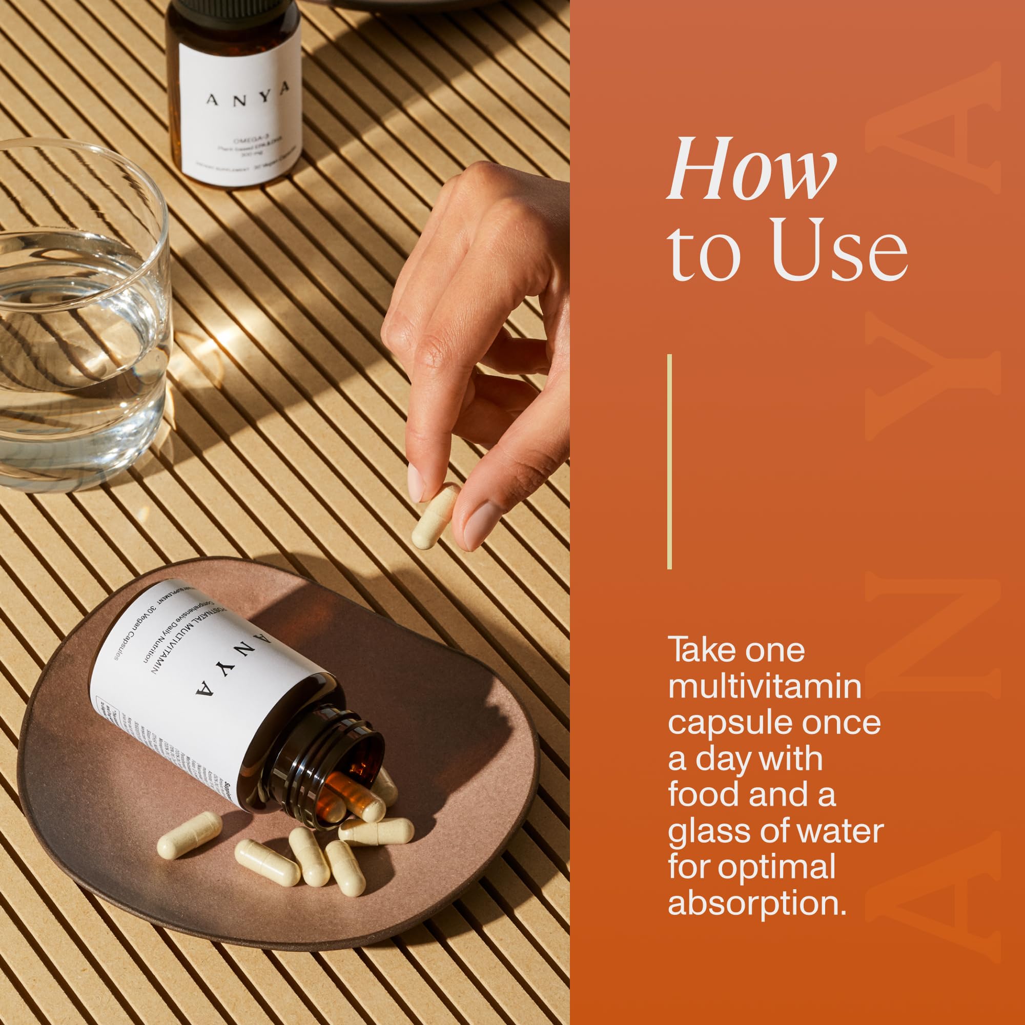 ANYA Postnatal Multivitamin with a measuring spoon