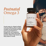 ANYA Vegan Omega-3 Prenatal Vitamins packaging side view