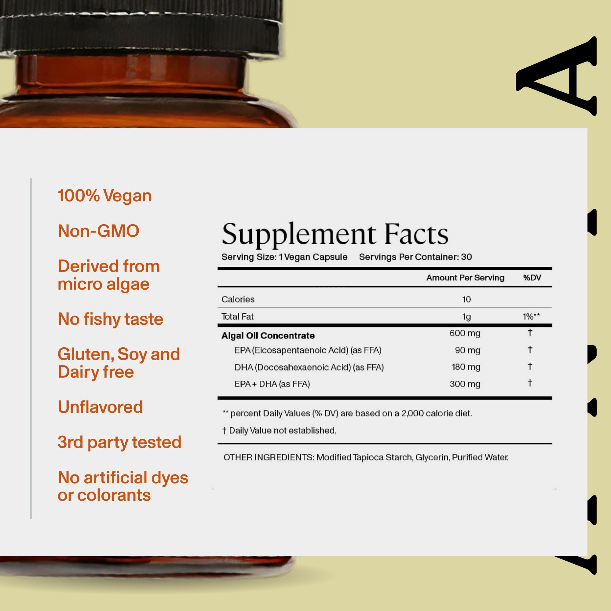 ANYA Vegan Omega-3 Prenatal Vitamins softgel close-up