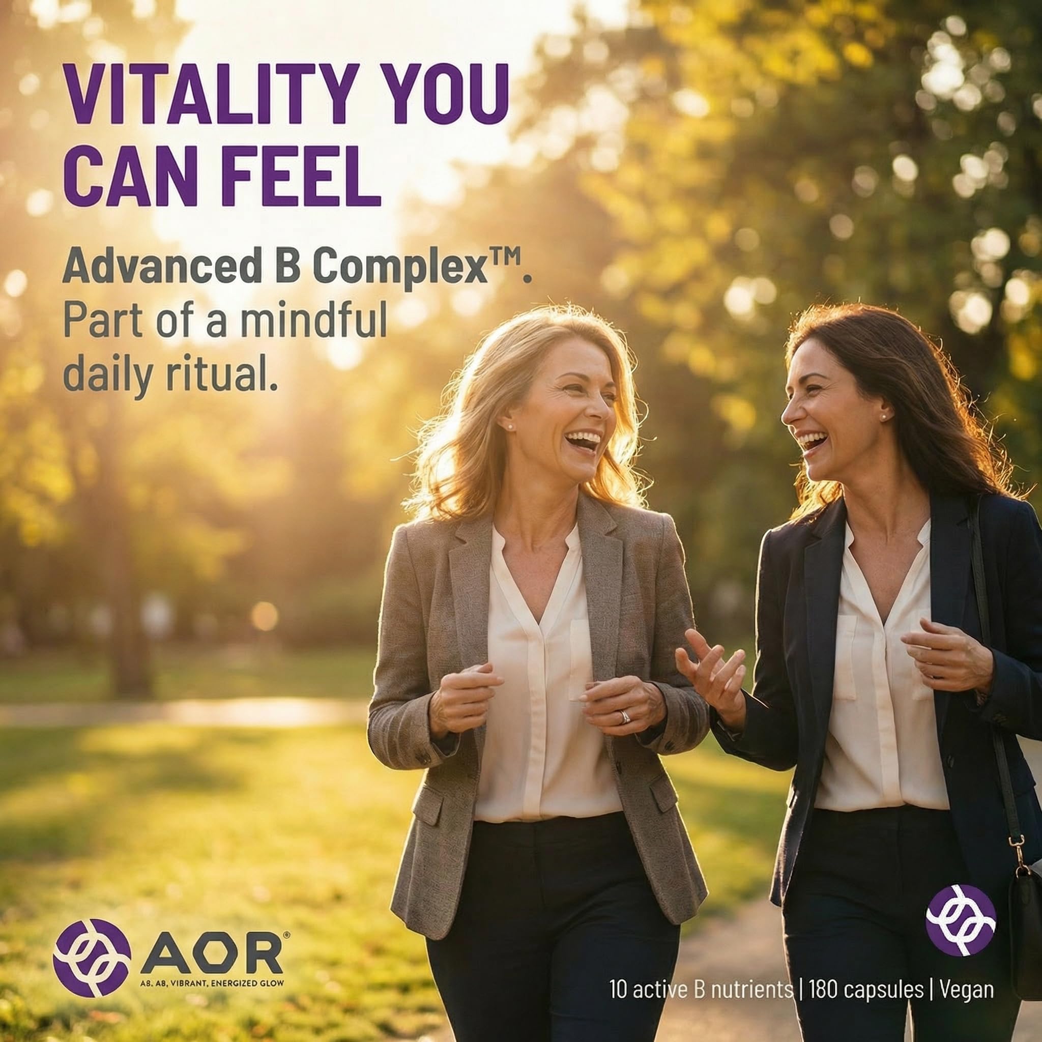 AOR Advanced B Complex 1000mcg B12 capsule in hand