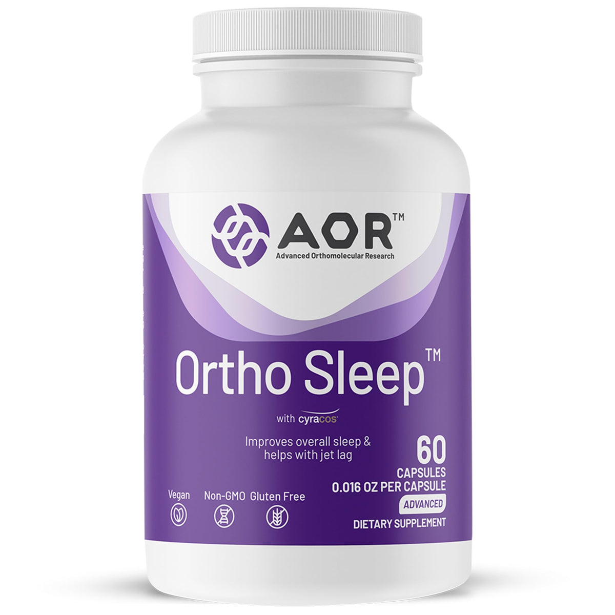 AOR Ortho Sleep Capsules 60 count bottle front view
