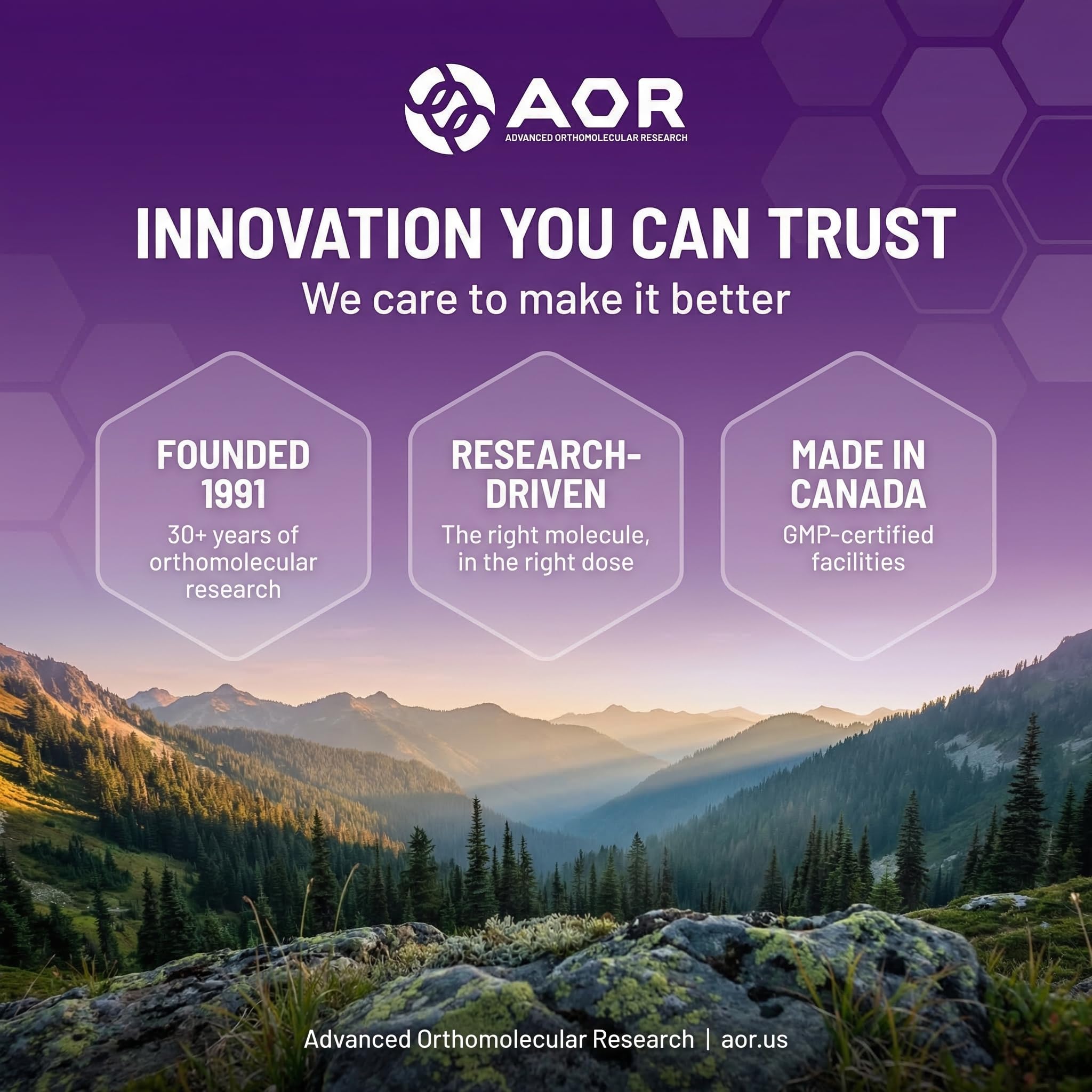 AOR Ortho Sleep Capsules with a background of calming elements