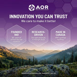 AOR Ortho Sleep Capsules with a background of calming elements