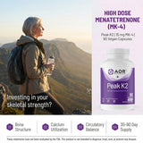 AOR Peak K2 Multivitamin 90 vegan capsules side view