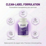 AOR Zinc-Copper Balance nutritional information