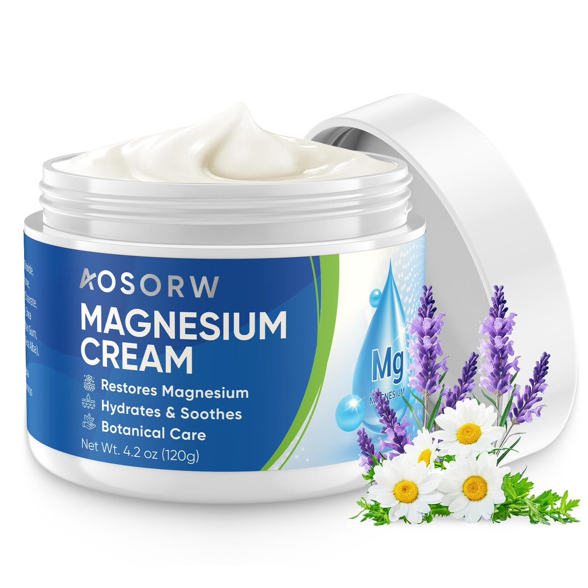 AOSORW Magnesium Cream 191g front view