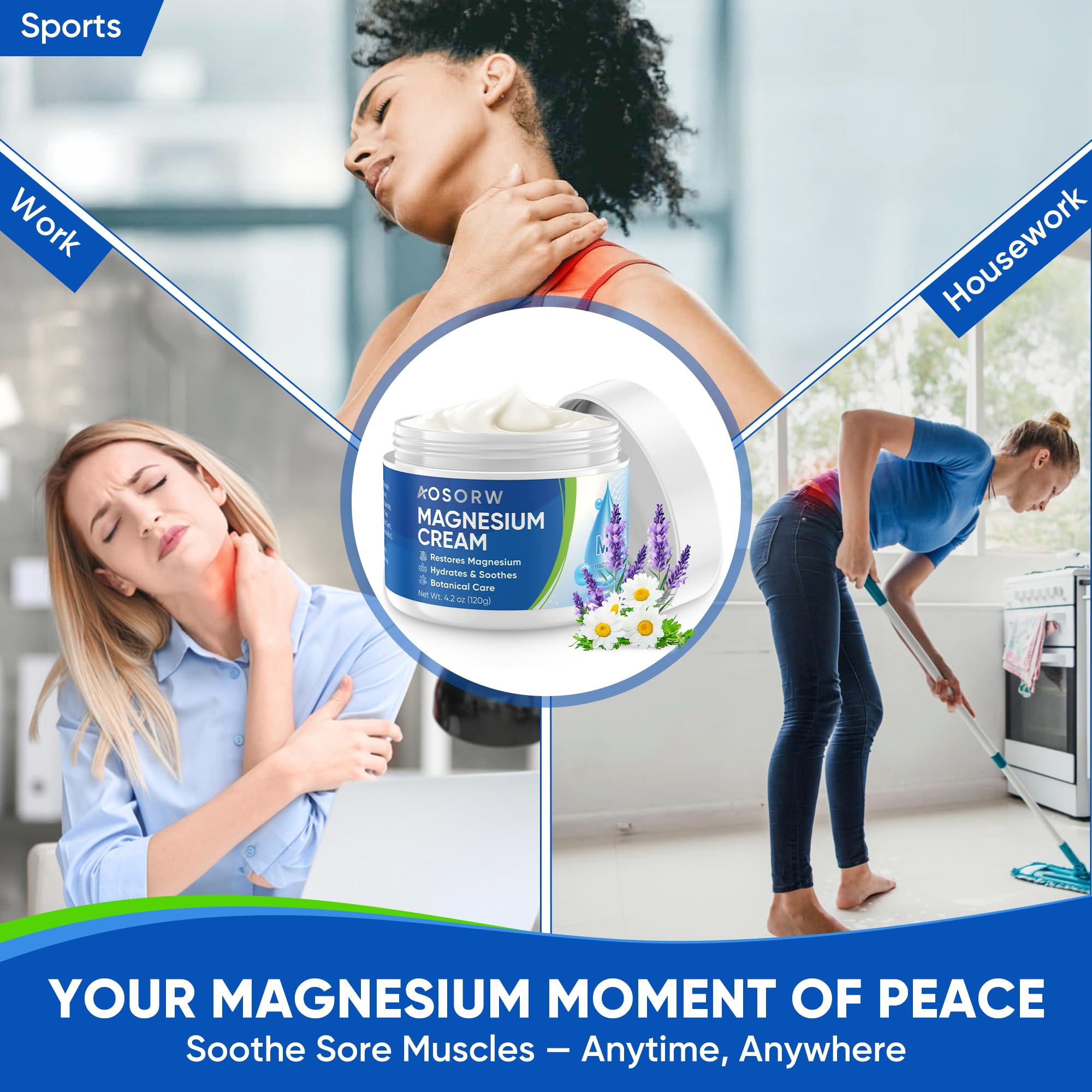 AOSORW Magnesium Cream 191g side view