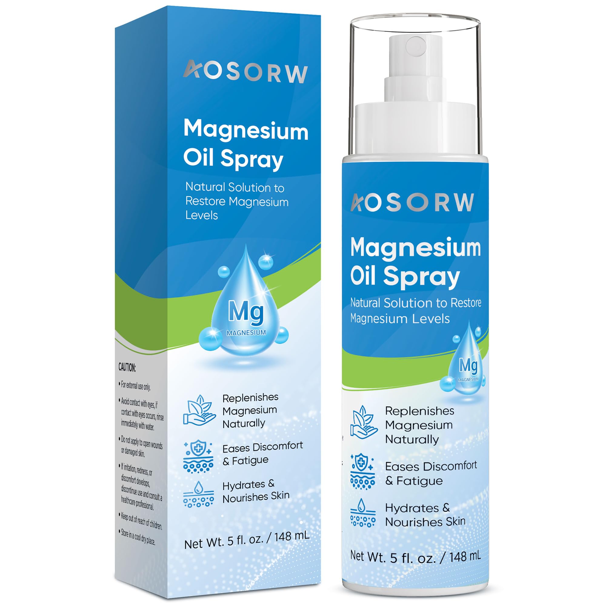 AOSORW Magnesium Spray 181g front view with label