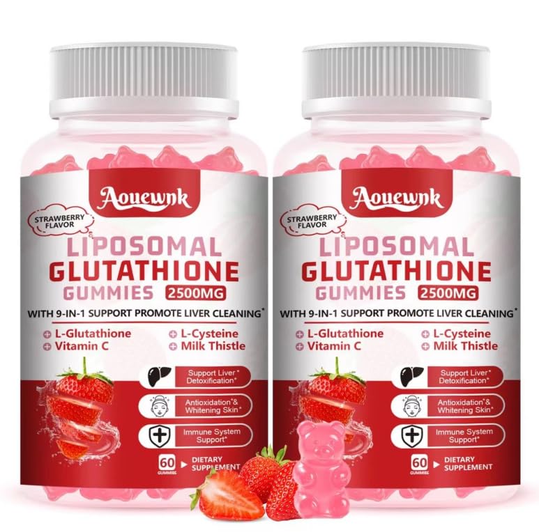 Aouewnk Liposomal Glutathione Gummies front view, berry flavour