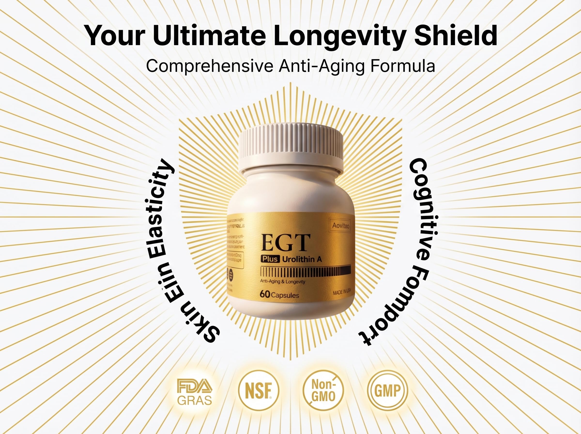 AOVITAO Ashwagandha Capsules with natural background