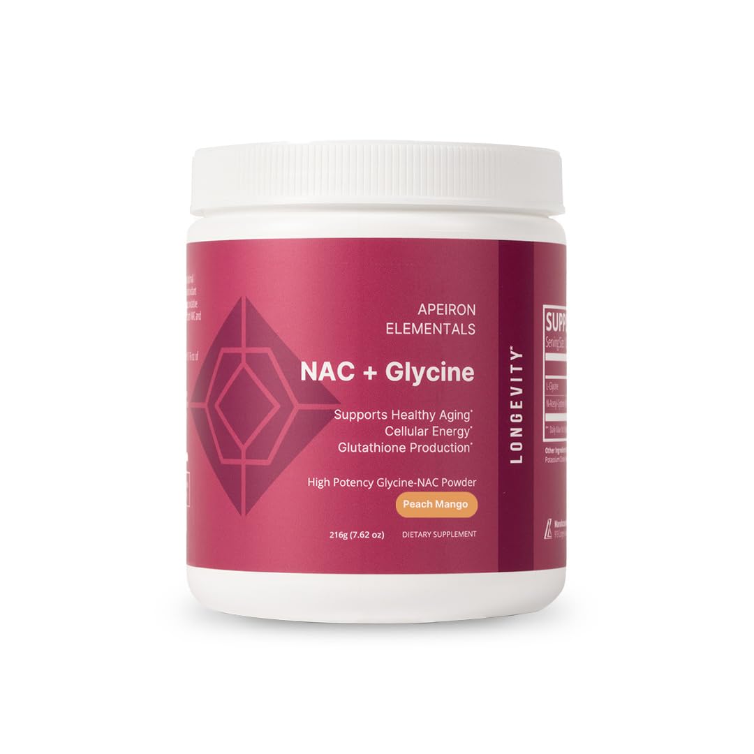 Apeiron Elementals NAC + Glycine Powder Peach Mango front view