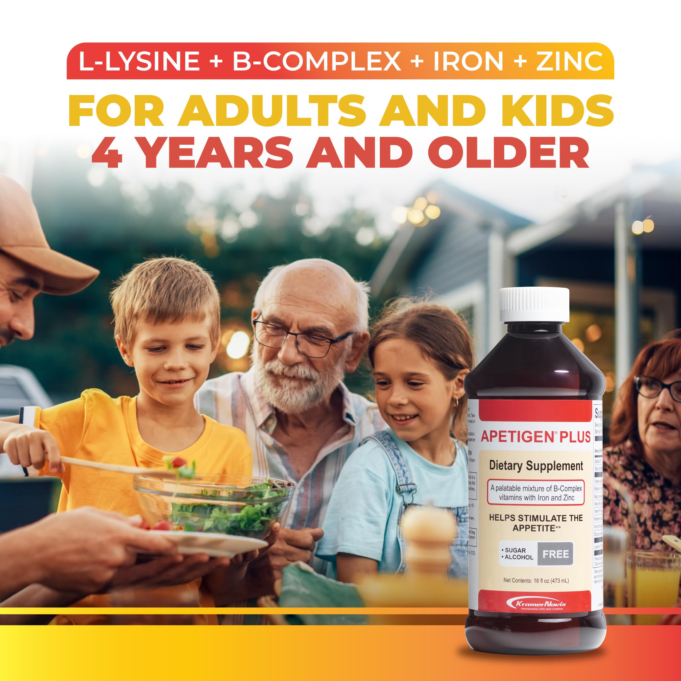 Apetigen-Plus B-Complex Liquid Supplement in a glass