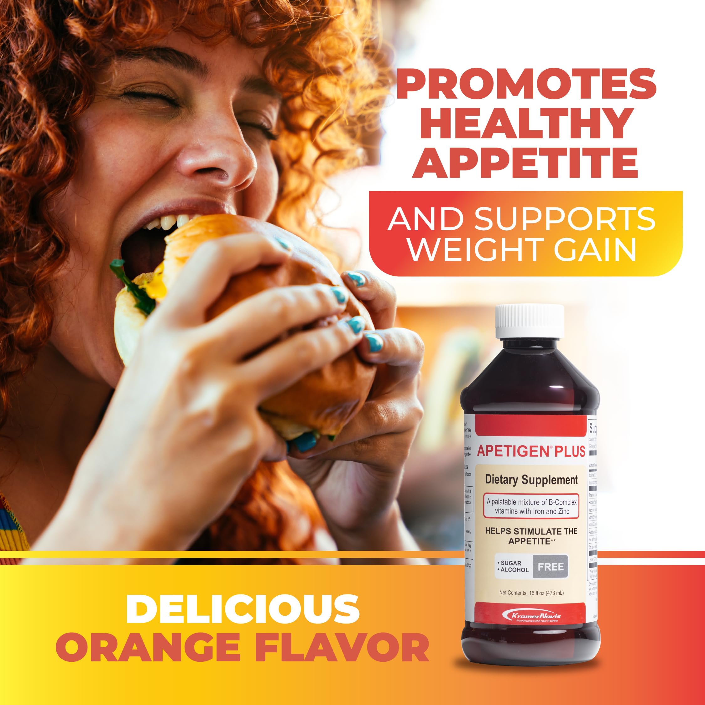 Apetigen-Plus B-Complex Liquid Supplement with orange flavour