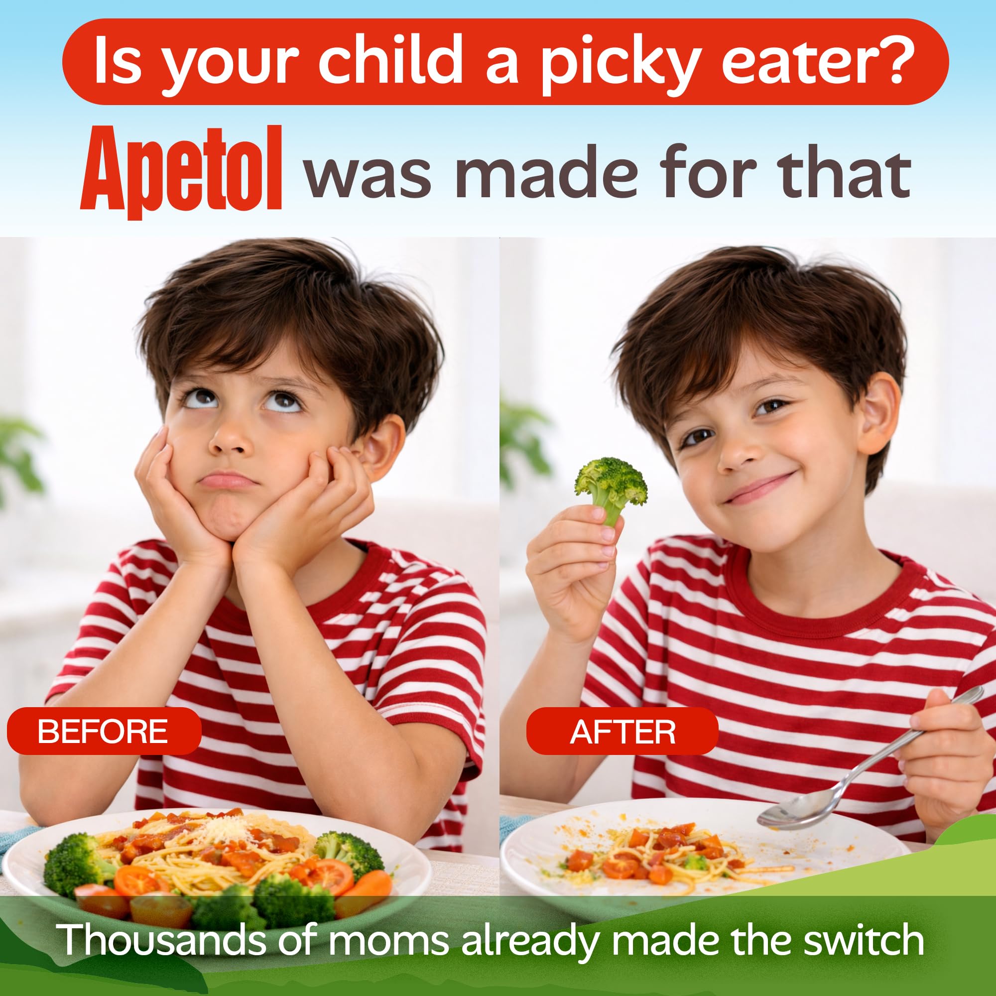 Apetol Liquid Multivitamin for Kids 340g bottle side view
