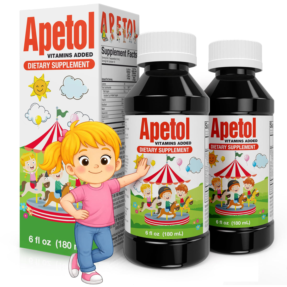 Apetol Liquid Multivitamin for Kids 340g front view